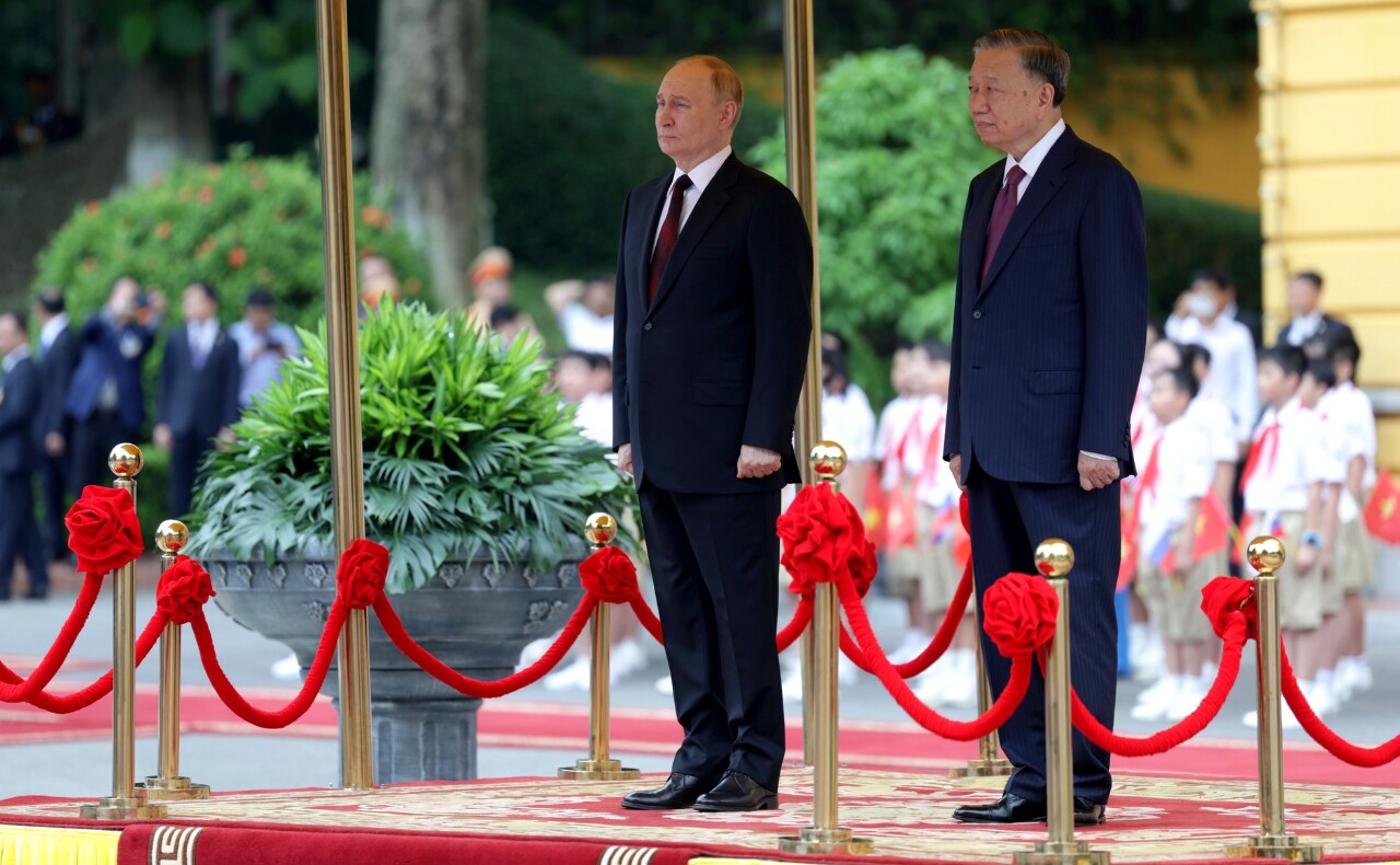 俄羅斯總統蒲亭在20日抵達越南進行訪問(圖 克宮)